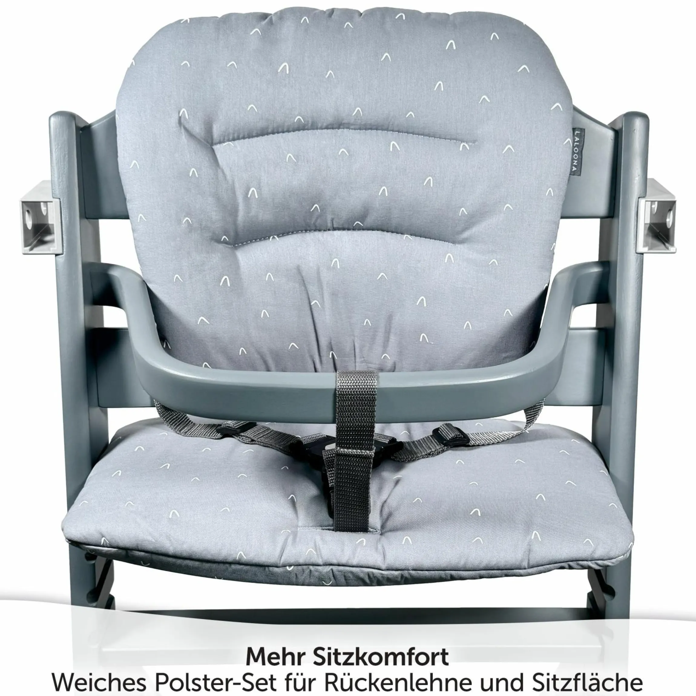 Sitzkissen / Hochstuhlauflage für bebeconfort Timba - Curves - Grau