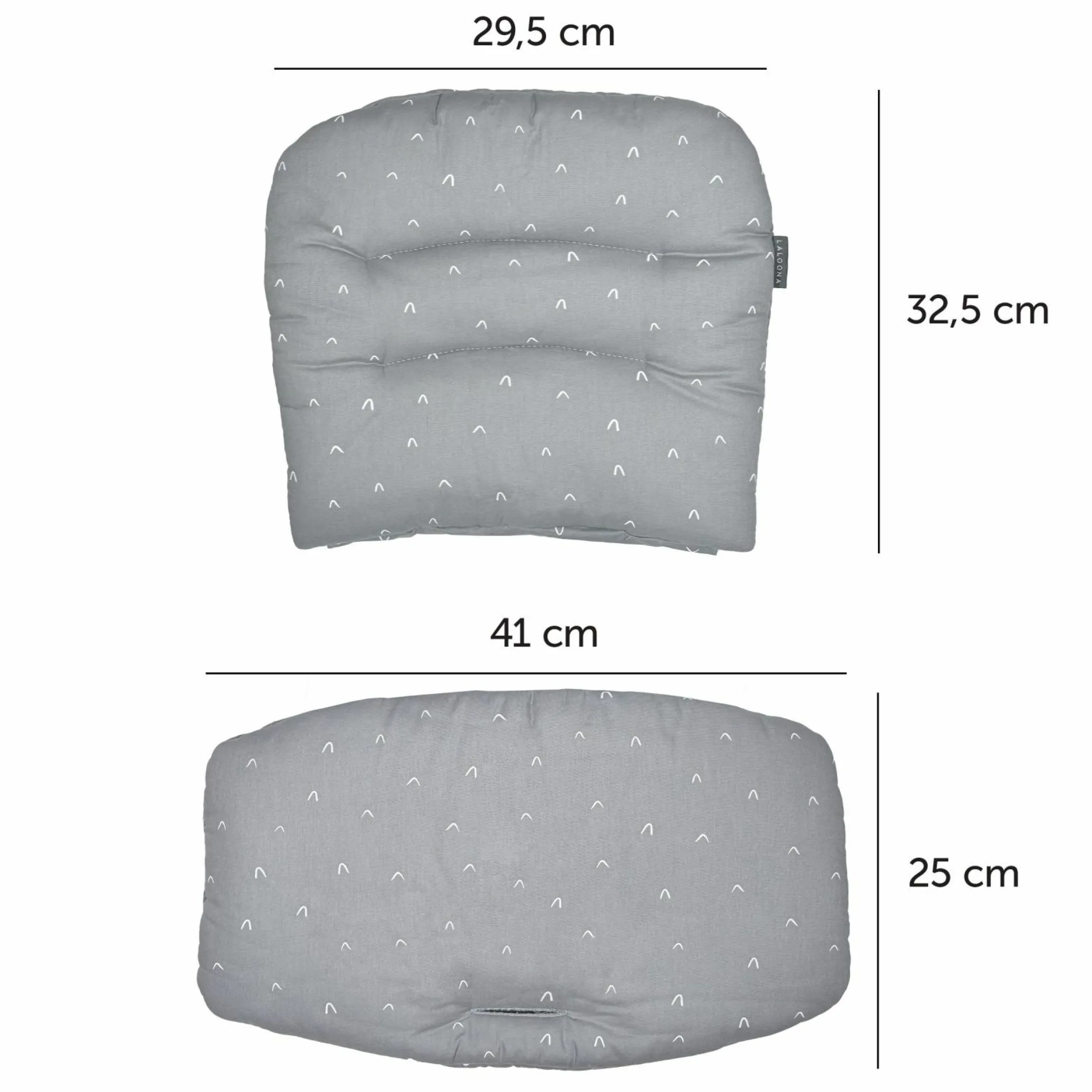 Sitzkissen / Hochstuhlauflage für bebeconfort Timba - Curves - Grau