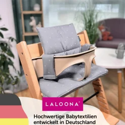 Sitzkissen / Hochstuhlauflage für Stokke Tripp Trapp - Curves - Grau