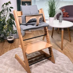Sitzkissen / Hochstuhlauflage für Stokke Tripp Trapp - Curves - Grau