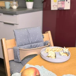 Sitzkissen / Hochstuhlauflage für Stokke Tripp Trapp - Curves - Grau