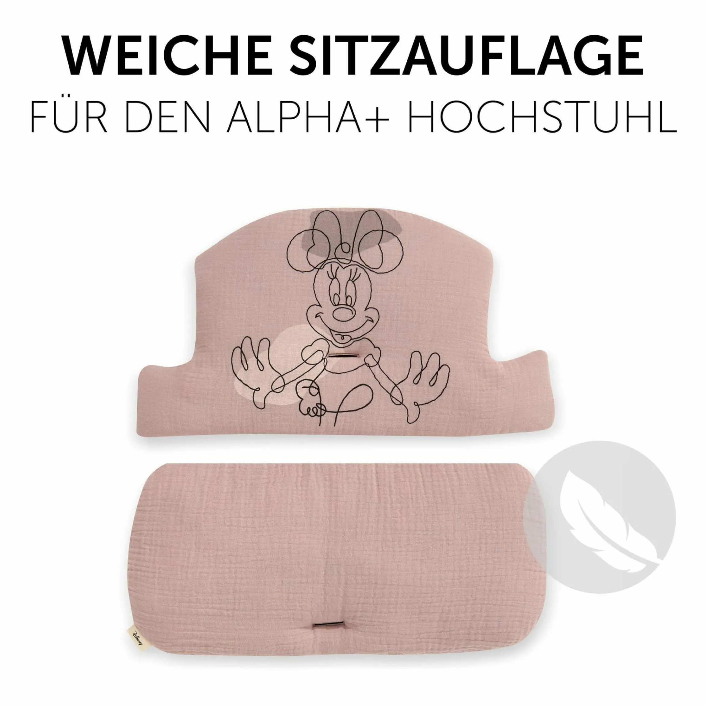 Sitzkissen / Hochstuhlauflage für Alpha Hochstuhl Highchair Pad Select - Disney - Minnie Mouse Rose