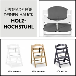 Sitzkissen / Hochstuhlauflage für Alpha, Beta & Arketa Hochstuhl - Highchair Pad Select - Muslin Dark Grey