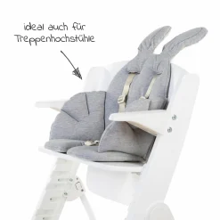 Sitzverkleinerer / Sitzkissen für Hochstühle & Babywippen - universell - Kaninchen - Grau
