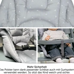 Sitzverkleinerer für bebeconfort Timba Hochstuhl - Curves - Grau