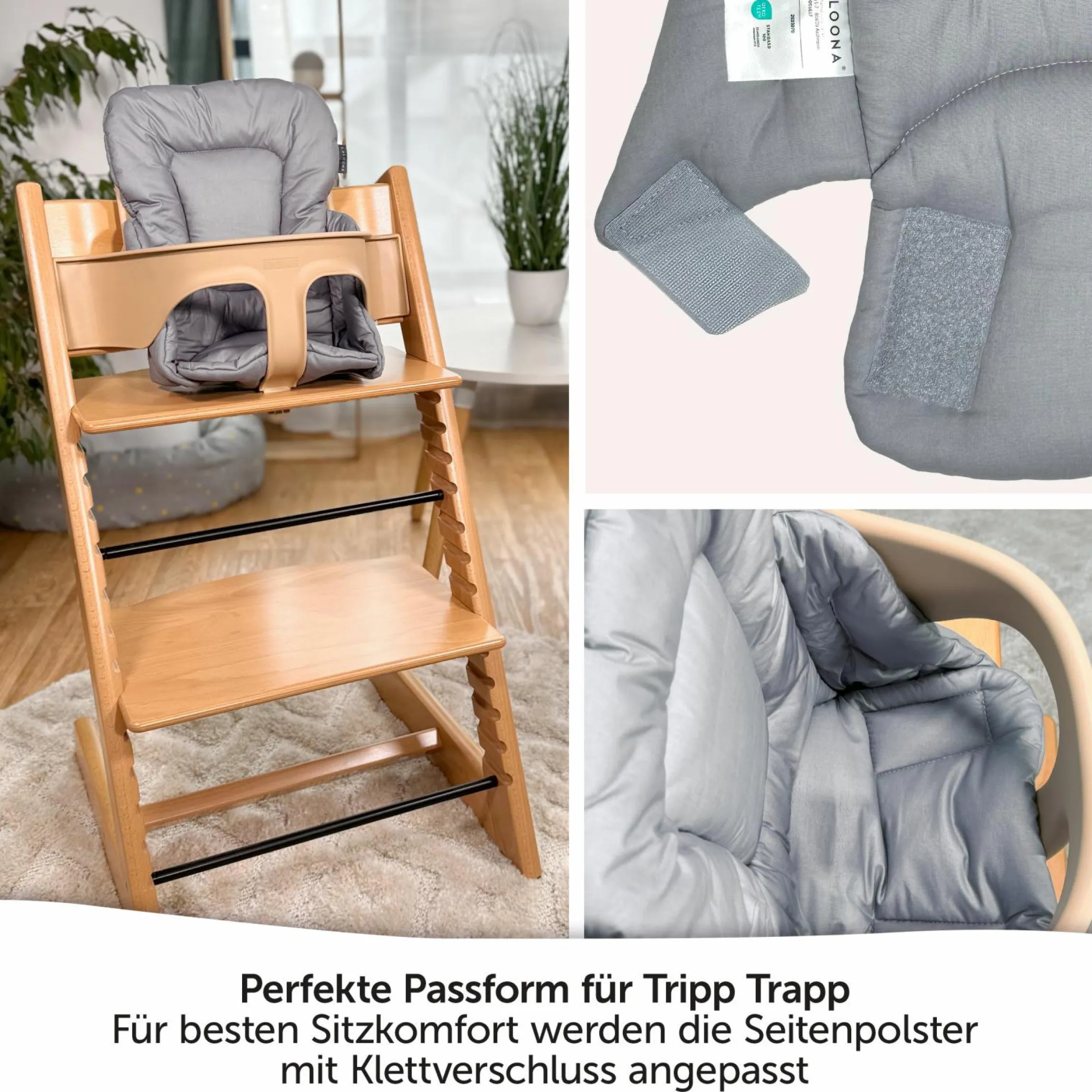 Sitzverkleinerer für Stokke Tripp Trapp Hochstuhl - beschichtet - Grau