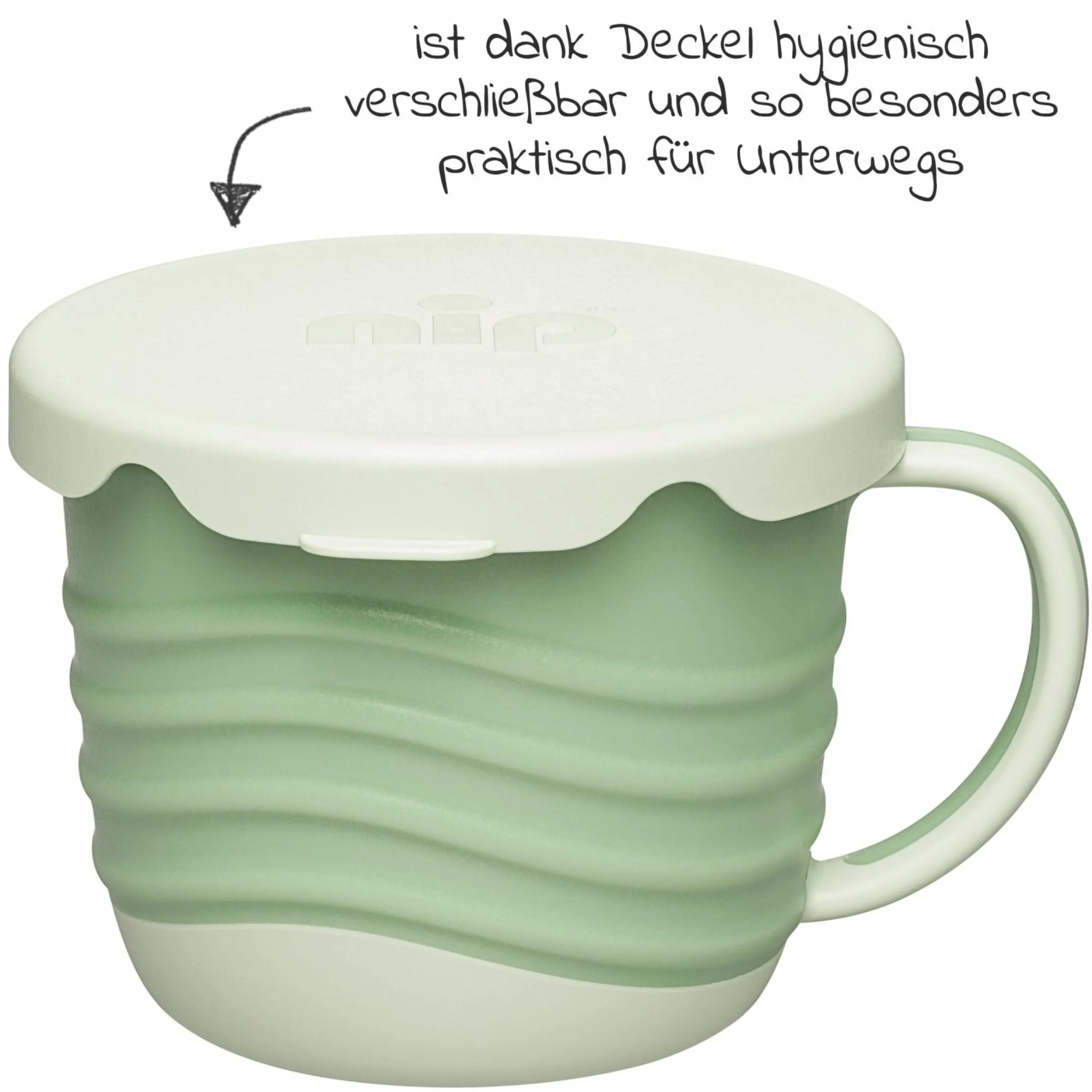 Snackbox / Kindertasse 2in1 eat green - Grün