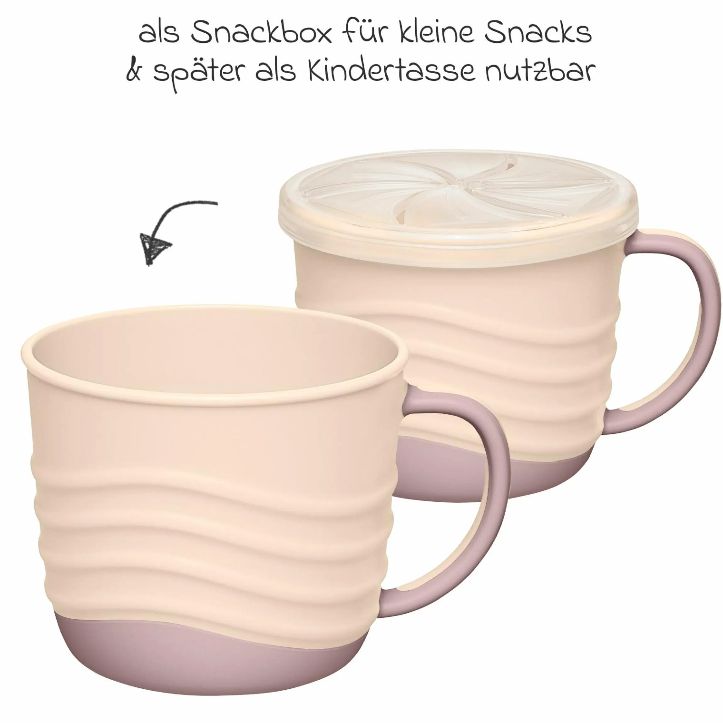 Snackbox / Kindertasse 2in1 eat green - Lila