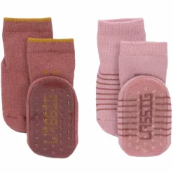 Socken 2er Pack Anti-Slip aus Bio-Baumwolle - Rosewood Rose - Gr. 19-22