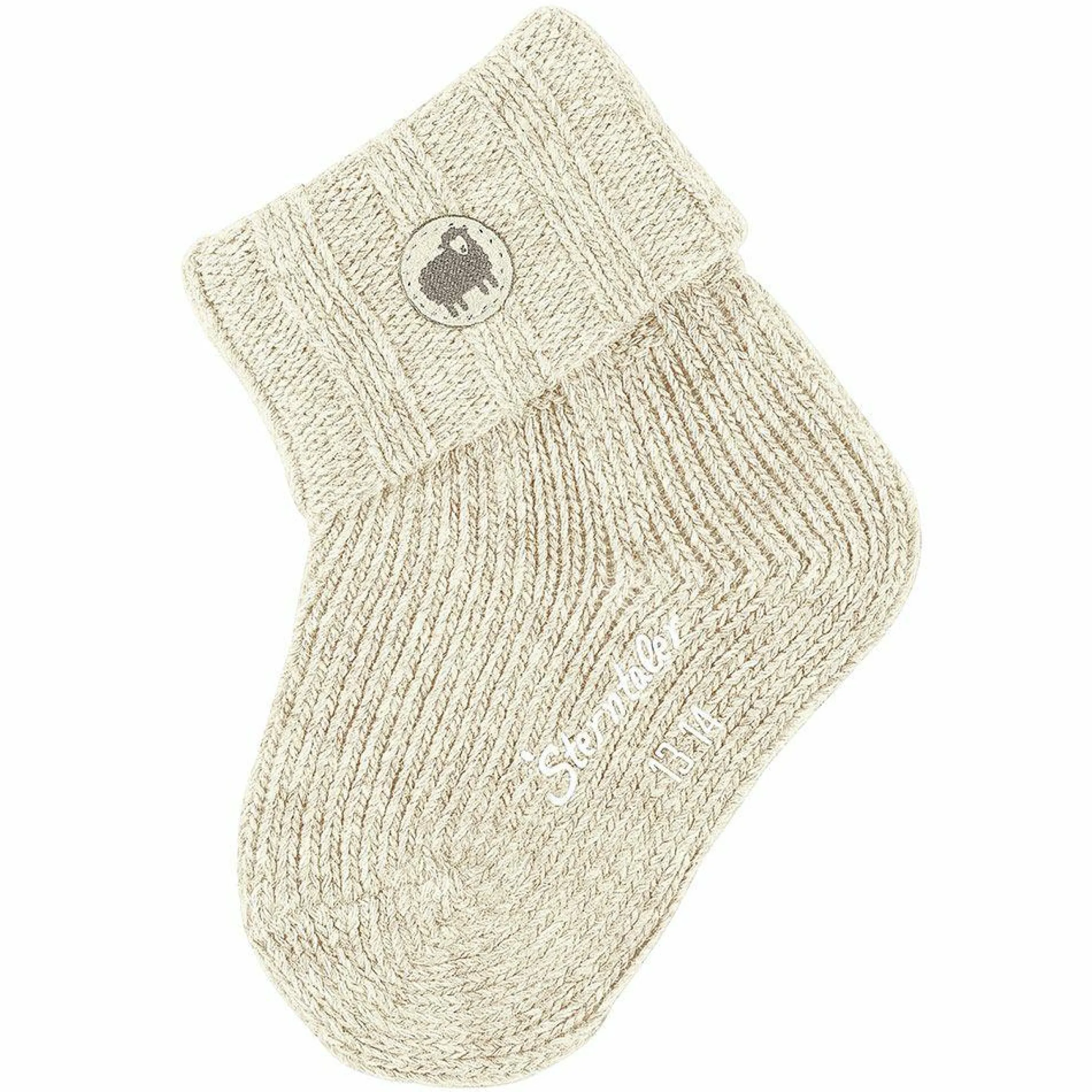 Socken mit Wolle - Beige - Gr. 17 / 18