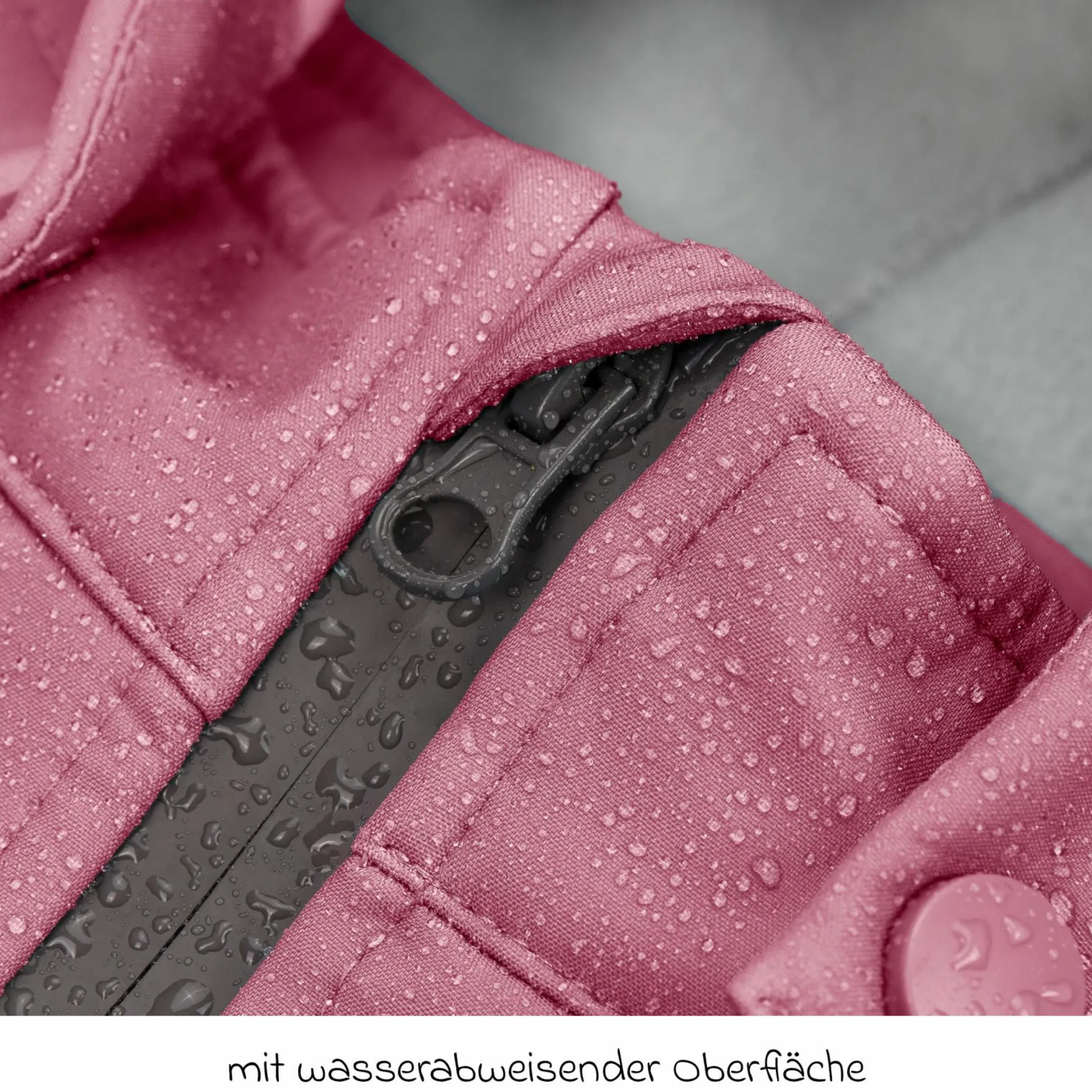 Softshelloverall windicht, wasserabweisend, atmungsaktiv mit Kapuze und elastichen Bündchen - Rose - Gr. 98/104