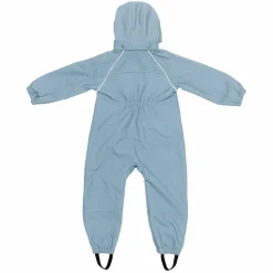 Softshelloverall windicht, wasserabweisend, atmungsaktiv mit Kapuze und elastichen Bündchen - Blau - Gr. 98/104