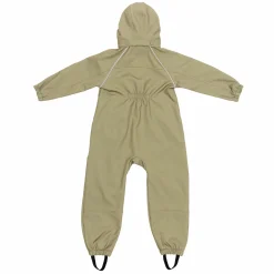 Softshelloverall windicht, wasserabweisend, atmungsaktiv mit Kapuze und elastichen Bündchen - Salbei - Gr. 98/104