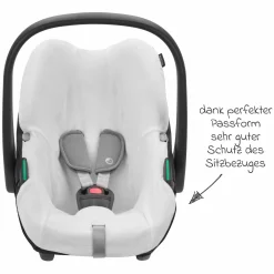 Sommer- und Schonbezug für CabrioFix i-Size / Pebble S - Organic Cotton - Weiß - Kollektion 2025