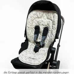 Sommer-Einlage Jersey für Kinderwagen - Forrest Cream - Kollektion 2024