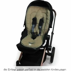 Sommer-Einlage Terry für Kinderwagen - Olive Green - Kollektion 2024
