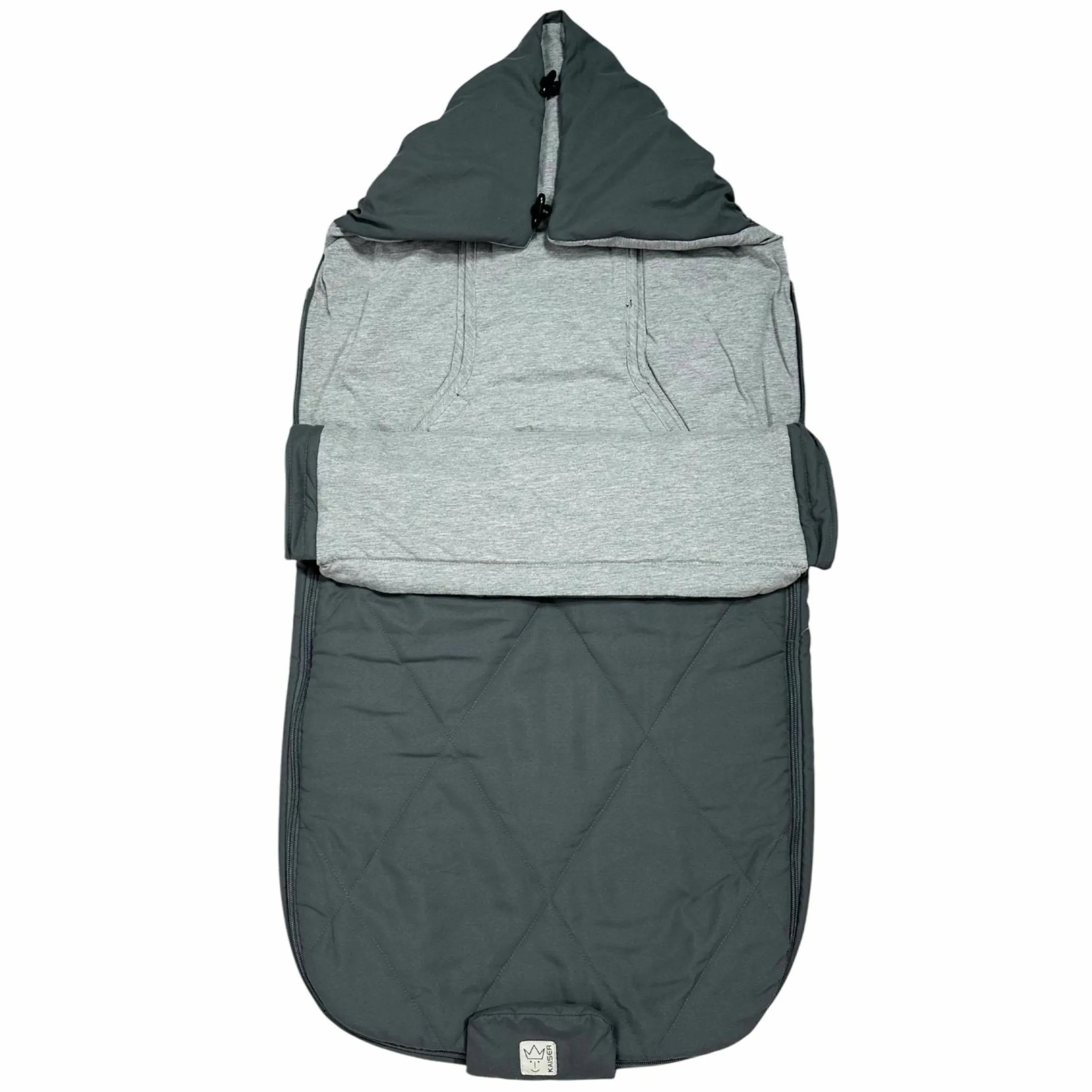 Sommerfußsack Aurora universal passend für alle Gurtsysteme für Kinderwagen, Buggy & Fahrradanhänger - Dark Grey