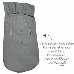 Sommerfußsack Aurora universal passend für alle Gurtsysteme für Kinderwagen, Buggy & Fahrradanhänger - Light Grey