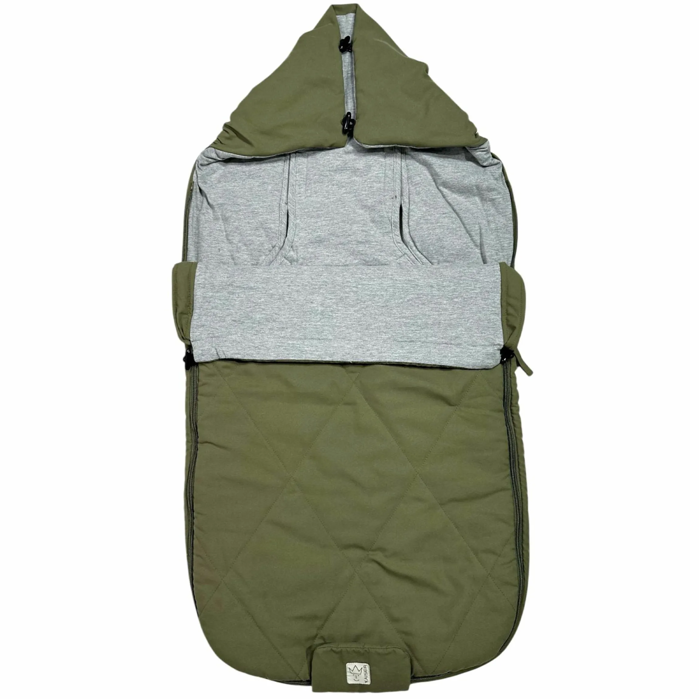 Sommerfußsack Aurora universal passend für alle Gurtsysteme für Kinderwagen, Buggy & Fahrradanhänger - Olive Green