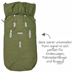 Sommerfußsack Aurora universal passend für alle Gurtsysteme für Kinderwagen, Buggy & Fahrradanhänger - Olive Green