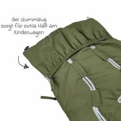 Sommerfußsack Aurora universal passend für alle Gurtsysteme für Kinderwagen, Buggy & Fahrradanhänger - Olive Green