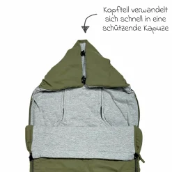 Sommerfußsack Aurora universal passend für alle Gurtsysteme für Kinderwagen, Buggy & Fahrradanhänger - Olive Green