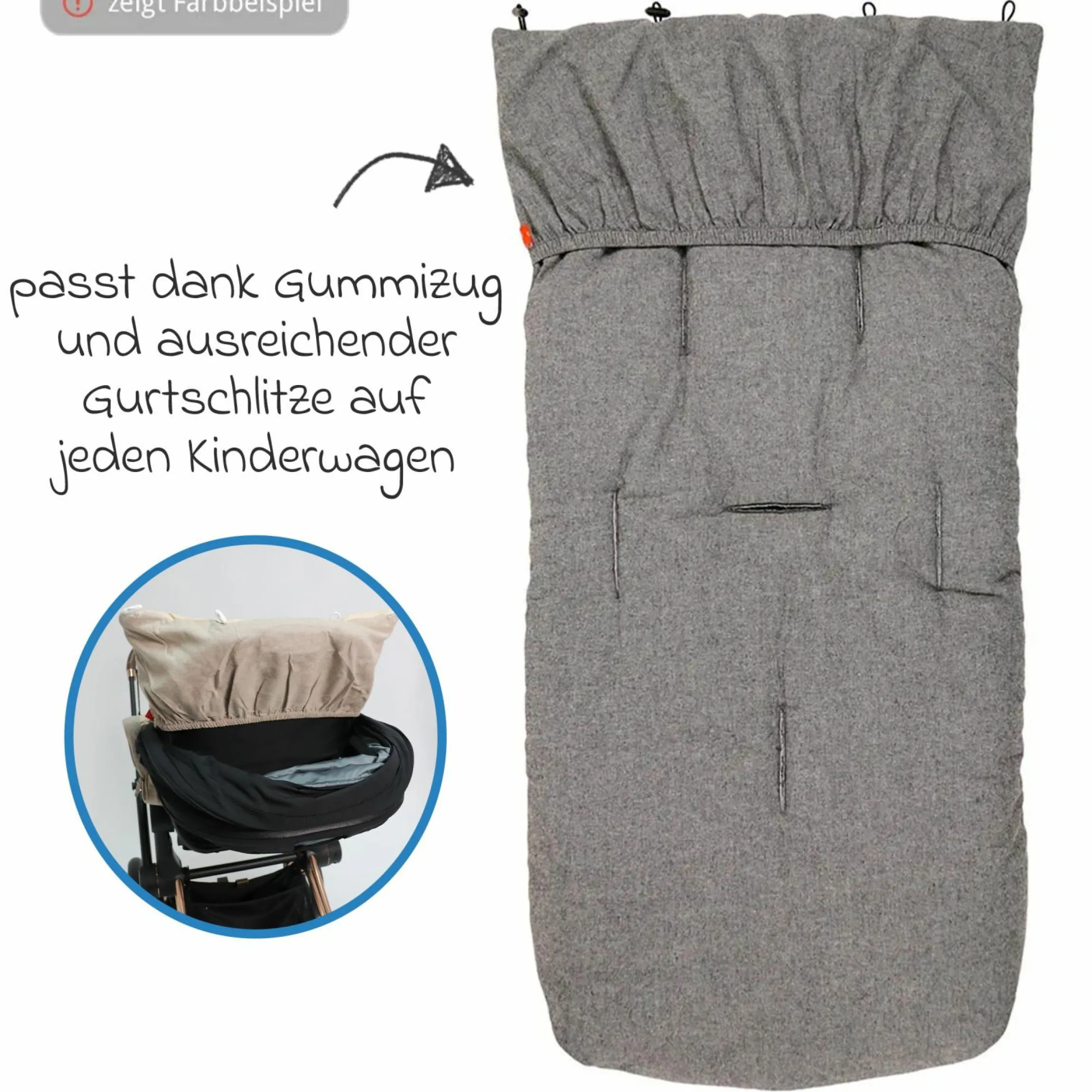 Sommer-Fußsack Nikko - Light Grey Melange
