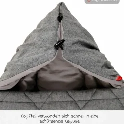 Sommer-Fußsack Nikko - Light Grey Melange