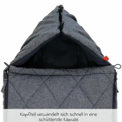 Sommer-Fußsack Nikko - Navy Melange