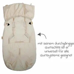 Sommerfußsack Rainy universal passend für alle Gurtsysteme für Kinderwagen, Buggy & Fahrradanhänger - Cream