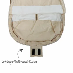 Sommerfußsack Rainy universal passend für alle Gurtsysteme für Kinderwagen, Buggy & Fahrradanhänger - Cream