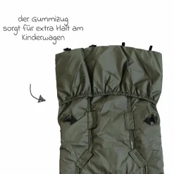 Sommerfußsack Rainy universal passend für alle Gurtsysteme für Kinderwagen, Buggy & Fahrradanhänger - Kaki