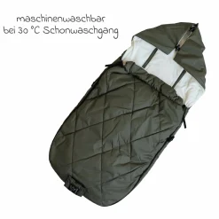 Sommerfußsack Rainy universal passend für alle Gurtsysteme für Kinderwagen, Buggy & Fahrradanhänger - Kaki