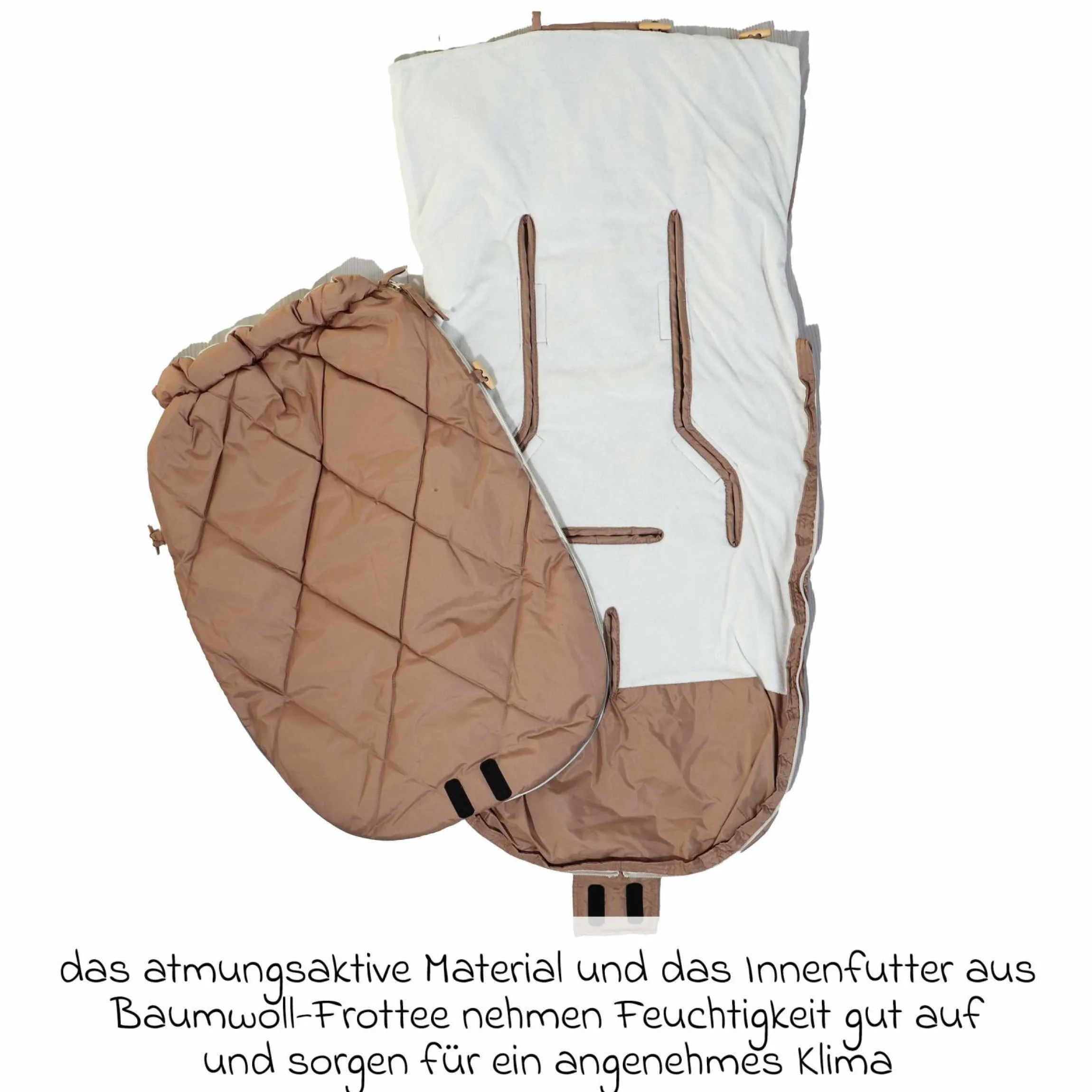 Sommerfußsack Rainy universal passend für alle Gurtsysteme für Kinderwagen, Buggy & Fahrradanhänger - Sand