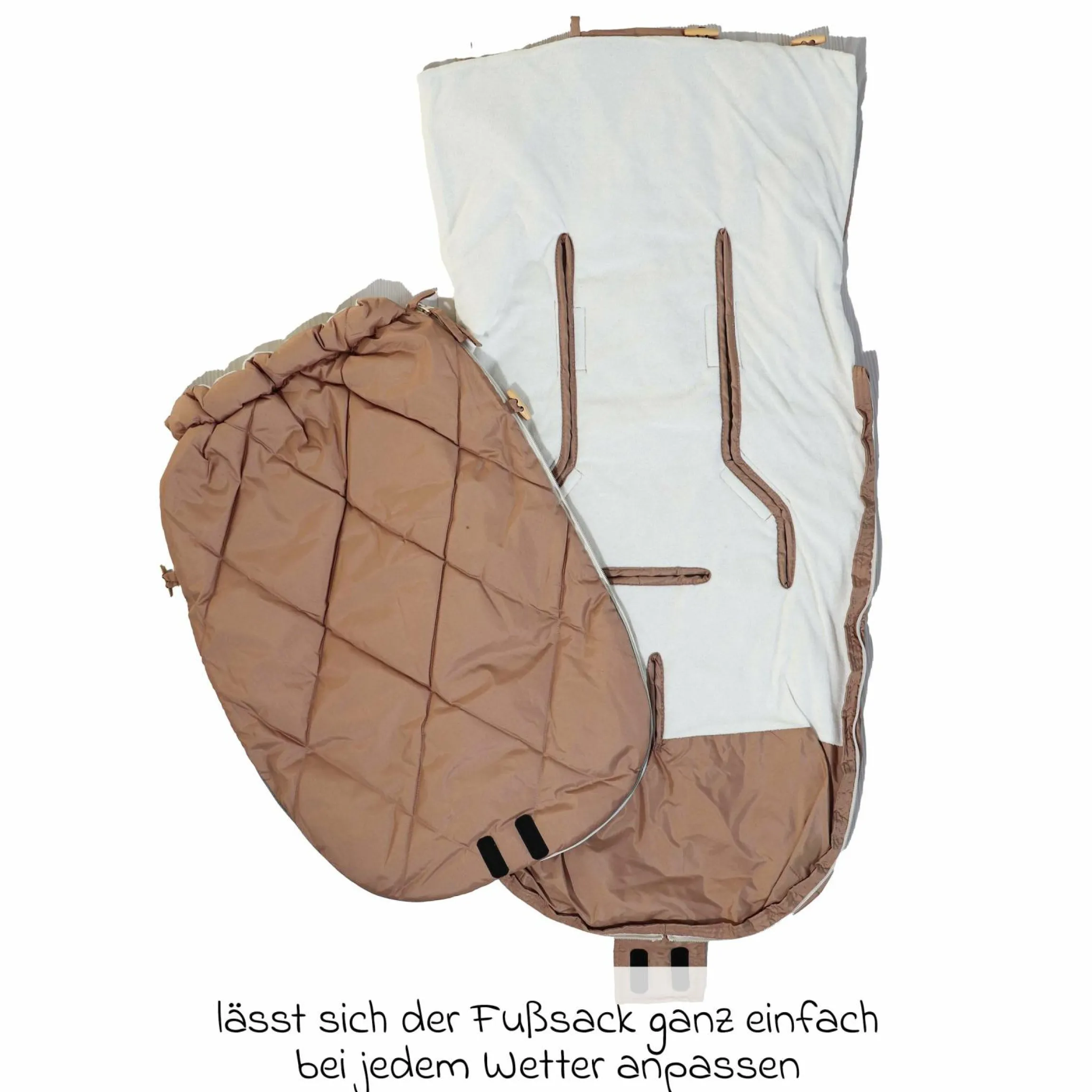 Sommerfußsack Rainy universal passend für alle Gurtsysteme für Kinderwagen, Buggy & Fahrradanhänger - Sand
