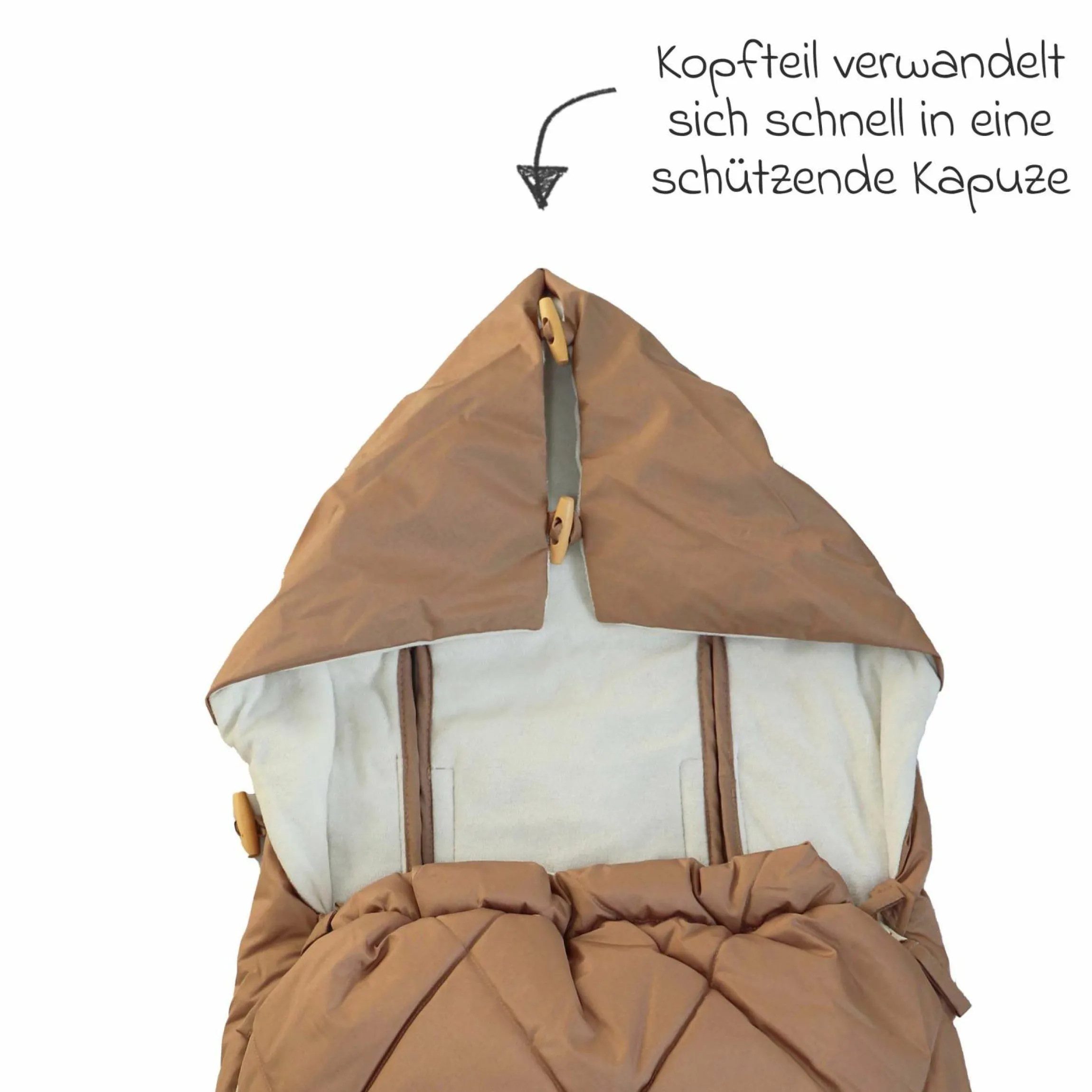 Sommerfußsack Rainy universal passend für alle Gurtsysteme für Kinderwagen, Buggy & Fahrradanhänger - Sand