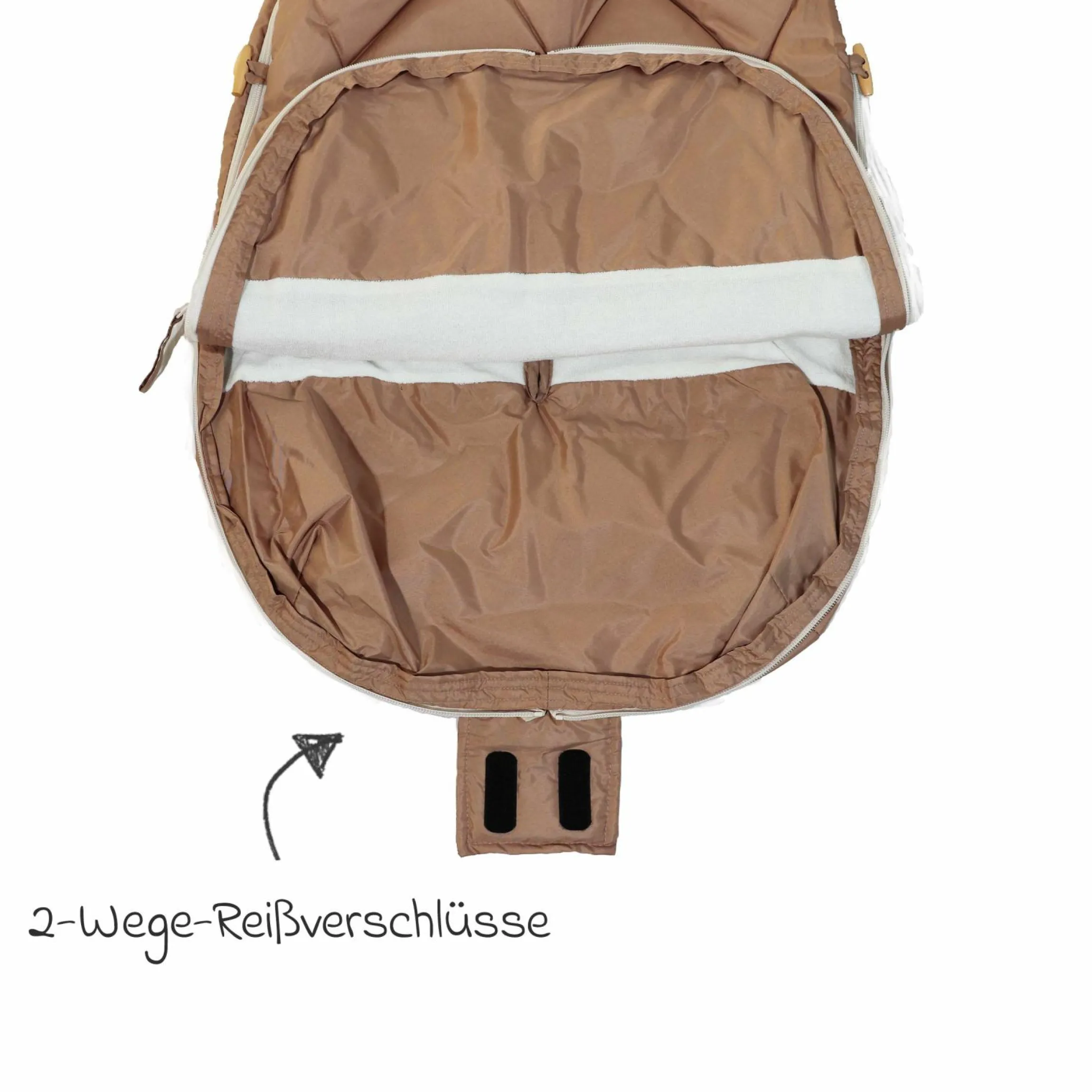 Sommerfußsack Rainy universal passend für alle Gurtsysteme für Kinderwagen, Buggy & Fahrradanhänger - Sand