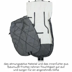 Sommerfußsack Rainy universal passend für alle Gurtsysteme für Kinderwagen, Buggy & Fahrradanhänger - Grau