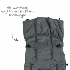 Sommerfußsack Rainy universal passend für alle Gurtsysteme für Kinderwagen, Buggy & Fahrradanhänger - Grau