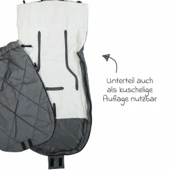 Sommerfußsack Rainy universal passend für alle Gurtsysteme für Kinderwagen, Buggy & Fahrradanhänger - Grau