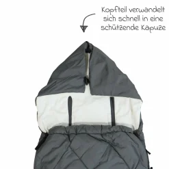 Sommerfußsack Rainy universal passend für alle Gurtsysteme für Kinderwagen, Buggy & Fahrradanhänger - Grau