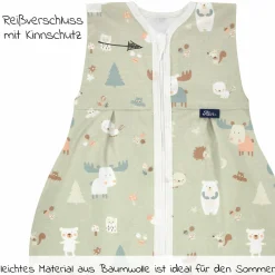 Sommer-Kugelschlafsack Molton Light - Baby Forest - Gr. 70 cm