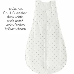 Sommerschlafsack Liebmich - Sternchen - Grau - Gr. 60