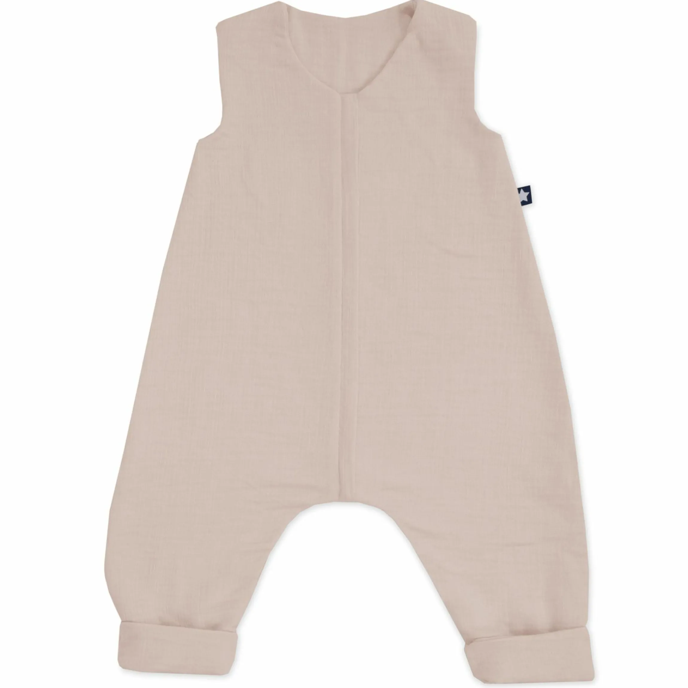 Sommerschlafsack mit Füßen / Jumper Musselin - Sand - Gr. 92