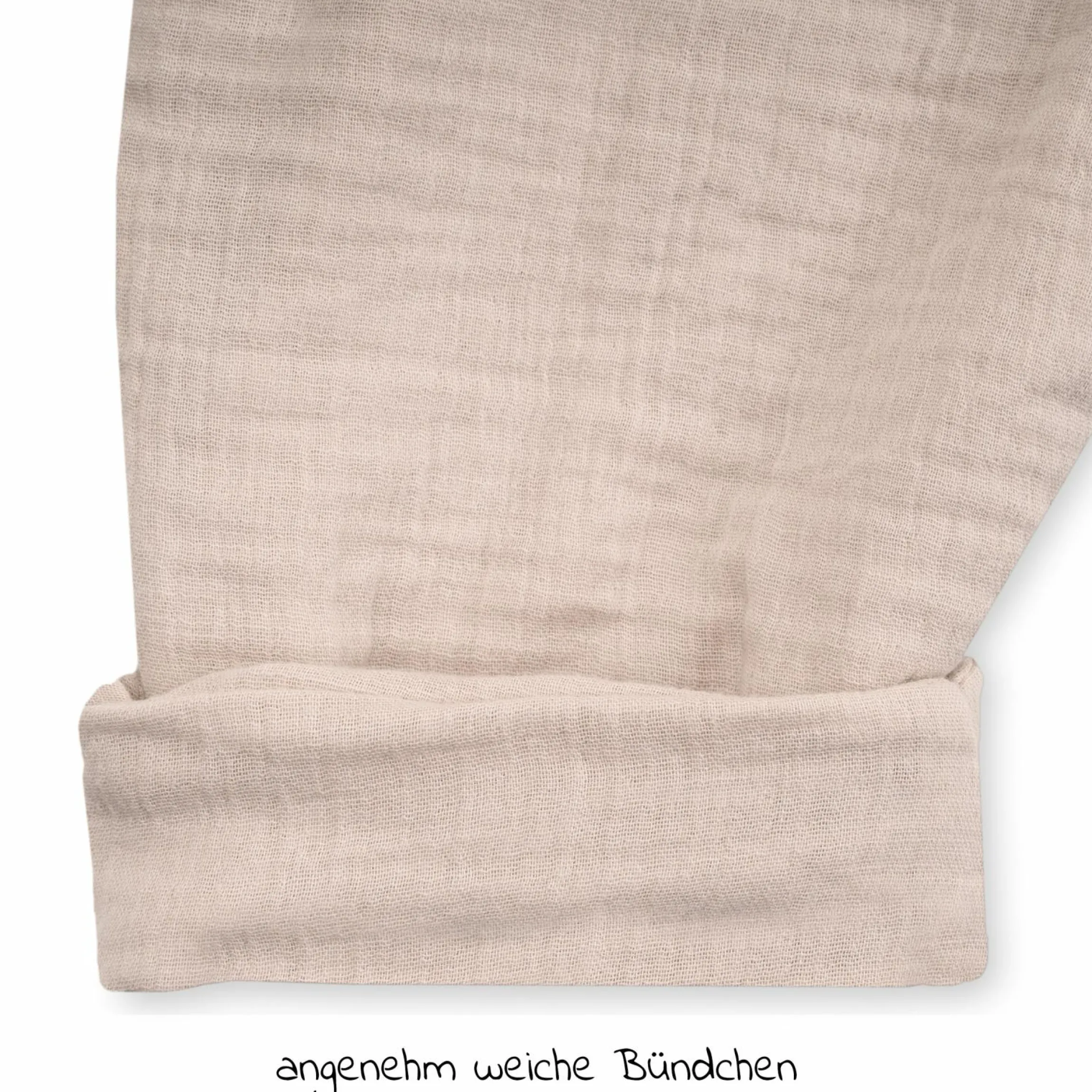Sommerschlafsack mit Füßen / Jumper Musselin - Sand - Gr. 92
