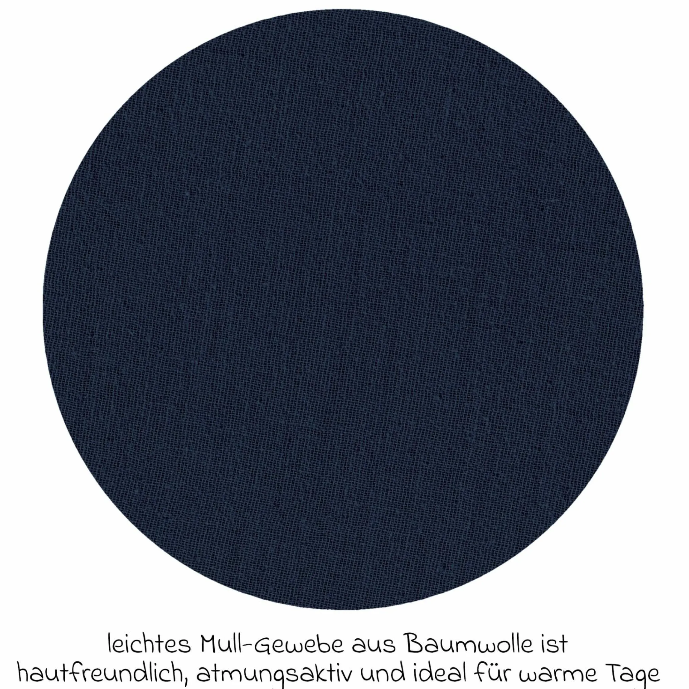 Sommer-Schlafsack mit Füßen Musselin / Sleep-Overall Light Mull + GRATIS Halstuch - Poseidon - Gr. 110 cm