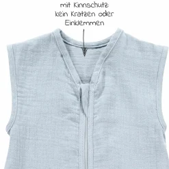 Sommer-Schlafsack mit Füßen Musselin / Sleep-Overall Light Mull + GRATIS Halstuch - Sky Way - Gr. 70 cm