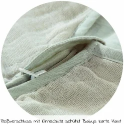 Sommer-Schlafsack Mull - Grün - Gr. 70