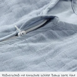 Sommer-Schlafsack Mull - Light Blue - Gr. 70 cm