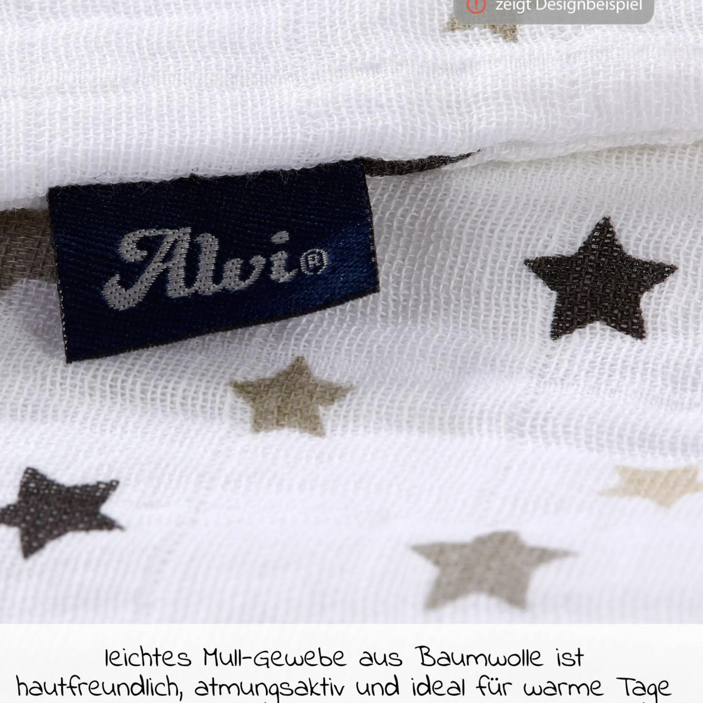 Sommer-Schlafsack Mull - Türkis - Gr. 70 cm